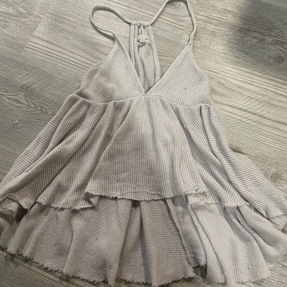 Lilac/Grey flowy tank top